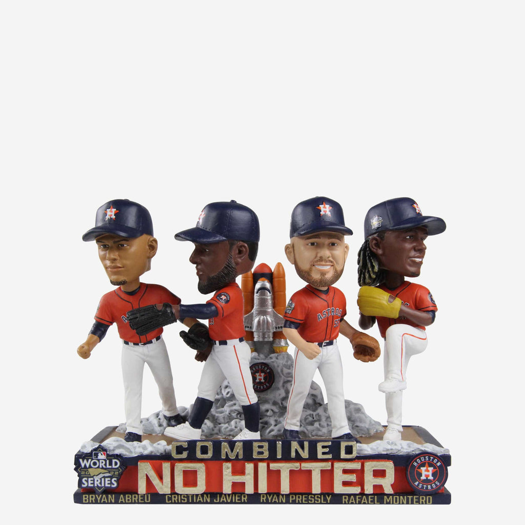 Houston Astros 2022 World Series Combined No Hitter Mini Bobblehead Scene FOCO - FOCO.com