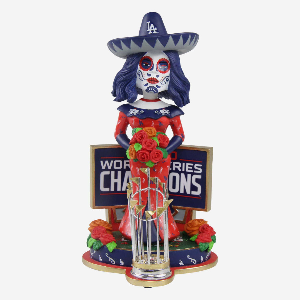 Senora Los Angeles Dodgers 2020 World Series Champions Day Of The Dead Bobblehead FOCO - FOCO.com