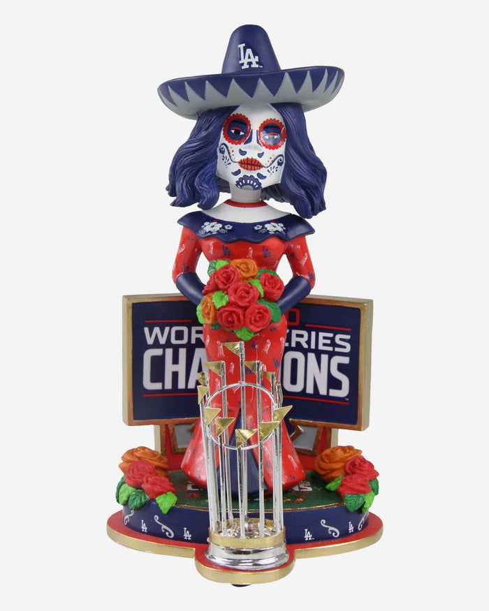 Senora Los Angeles Dodgers 2020 World Series Champions Day Of The Dead Bobblehead FOCO - FOCO.com