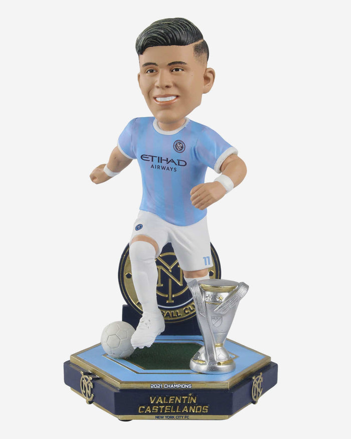 Valentin Castellanos New York City FC 2021 MLS Cup Champions Bobblehead FOCO - FOCO.com