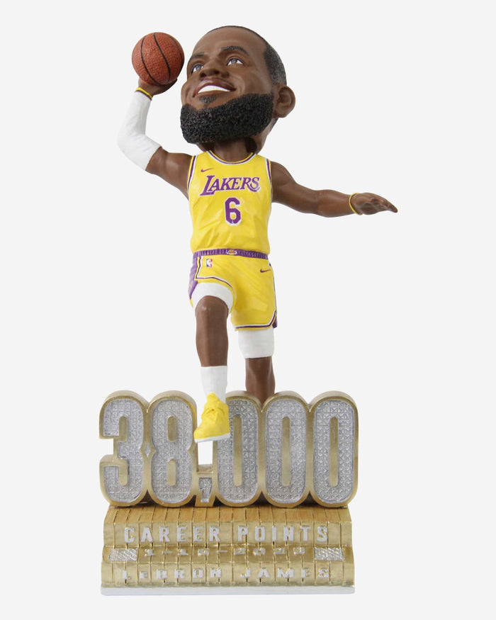 LeBron James Los Angeles Lakers 38,000 Points Milestone Bobblehead FOCO - FOCO.com