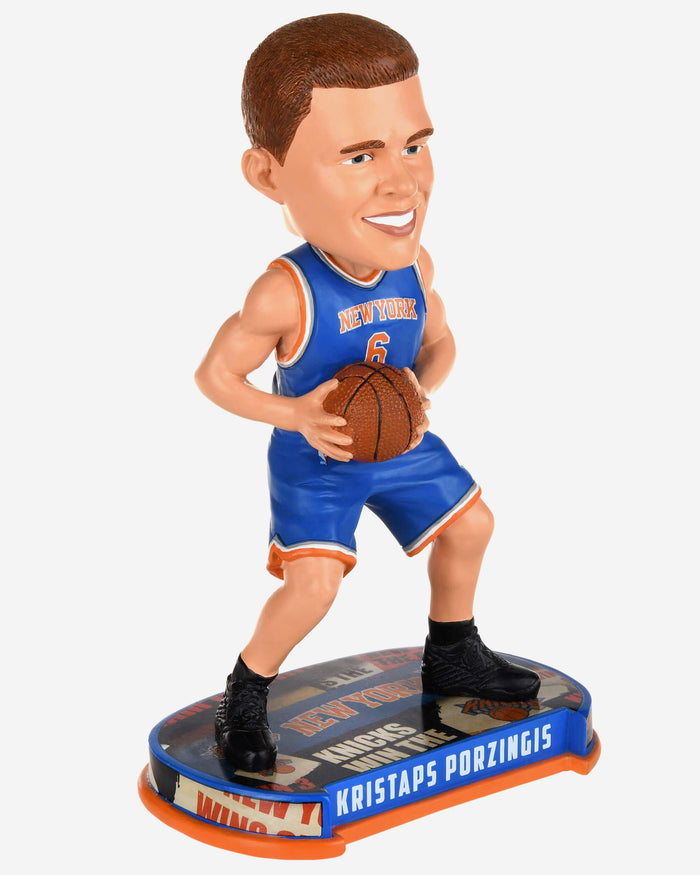 Kristaps Porzingis New York Knicks Headline Bobblehead FOCO - FOCO.com