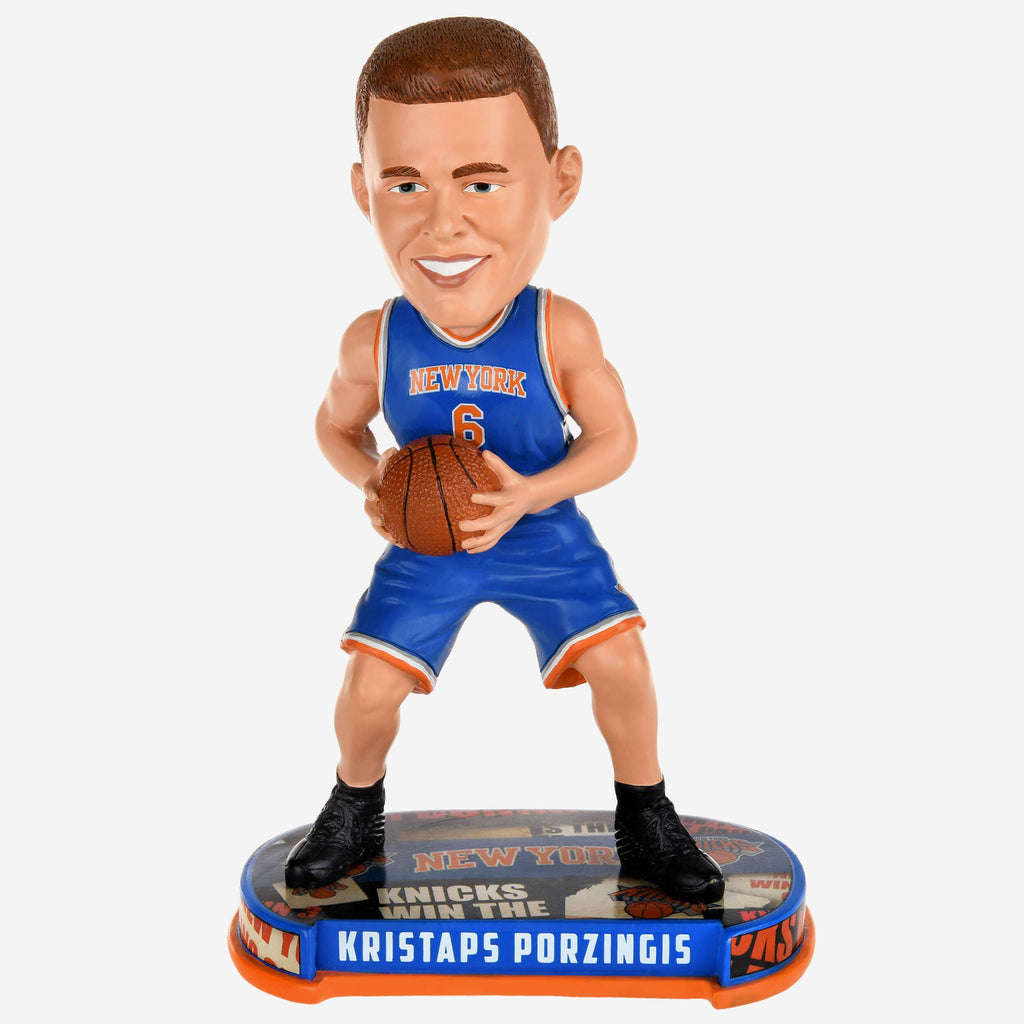 Kristaps Porzingis New York Knicks Headline Bobblehead FOCO - FOCO.com