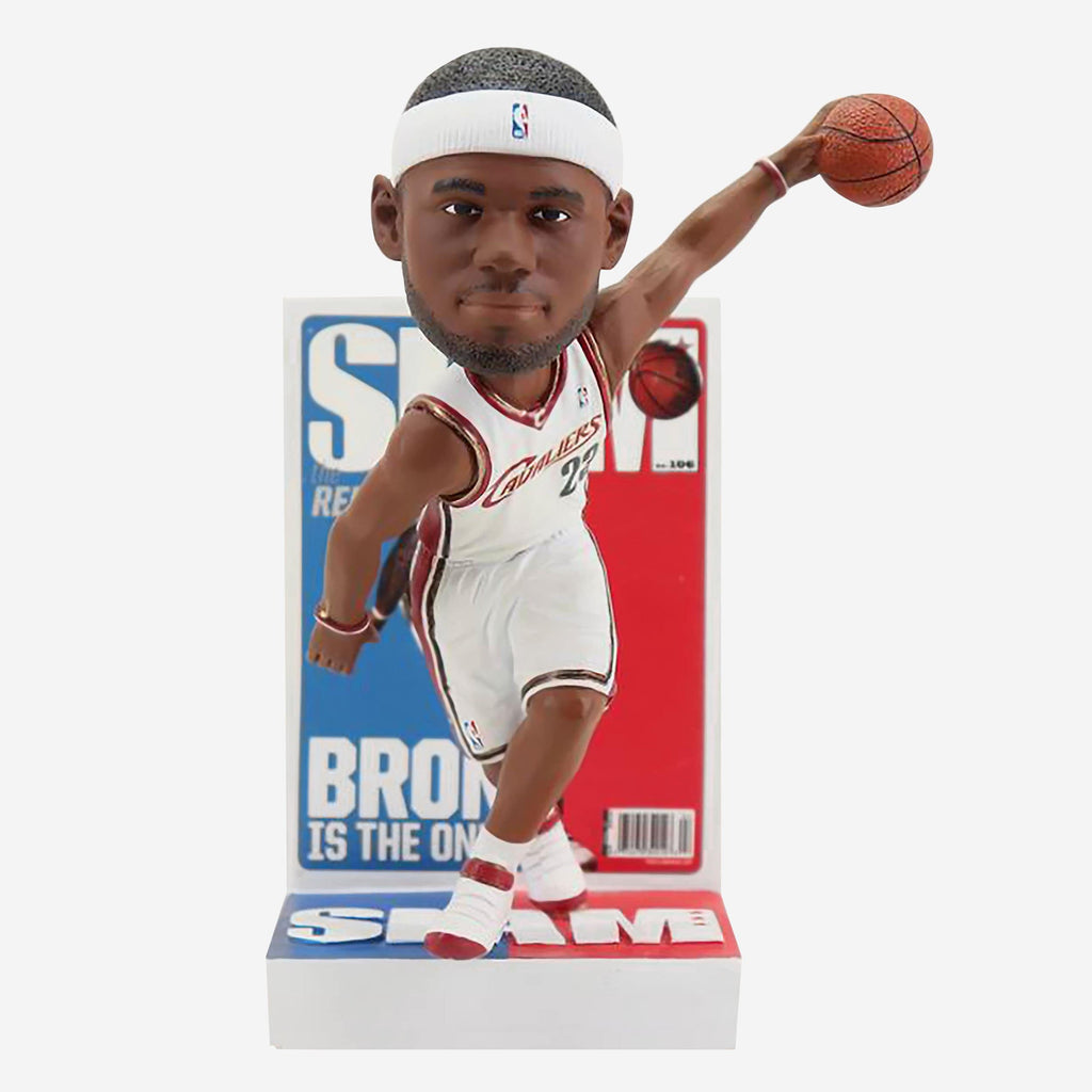 LeBron James Cleveland Cavaliers Retro Jersey Slam Magazine Cover Bobblehead FOCO - FOCO.com