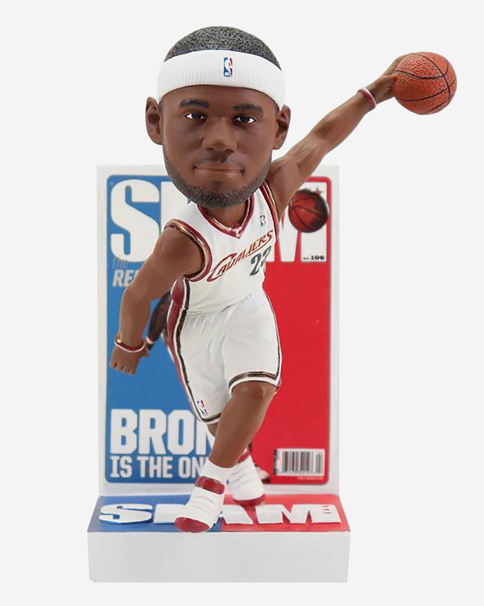 LeBron James Cleveland Cavaliers Retro Jersey Slam Magazine Cover Bobblehead FOCO - FOCO.com