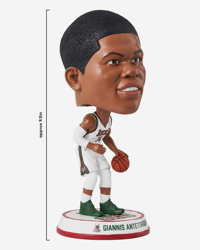 Giannis Antetokounmpo Milwaukee Bucks Retro Bighead Bobblehead FOCO - FOCO.com