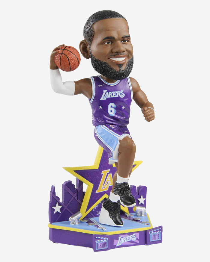 LeBron James Los Angeles Lakers 2022 City Jersey Bobblehead FOCO - FOCO.com