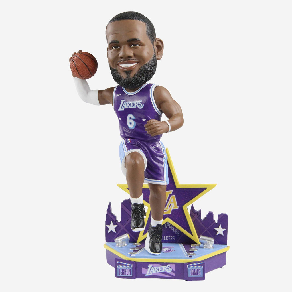 LeBron James Los Angeles Lakers 2022 City Jersey Bobblehead FOCO - FOCO.com