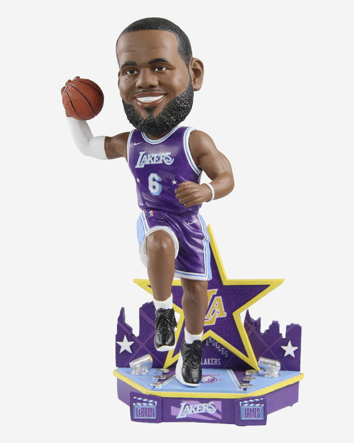 LeBron James Los Angeles Lakers 2022 City Jersey Bobblehead FOCO - FOCO.com