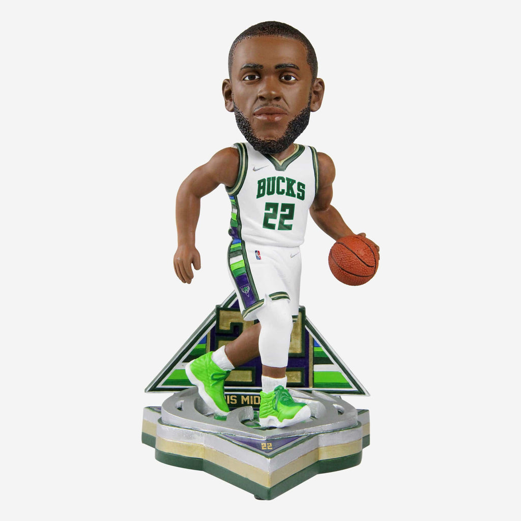 Khris Middleton Milwaukee Bucks 2022 City Jersey Bobblehead FOCO - FOCO.com