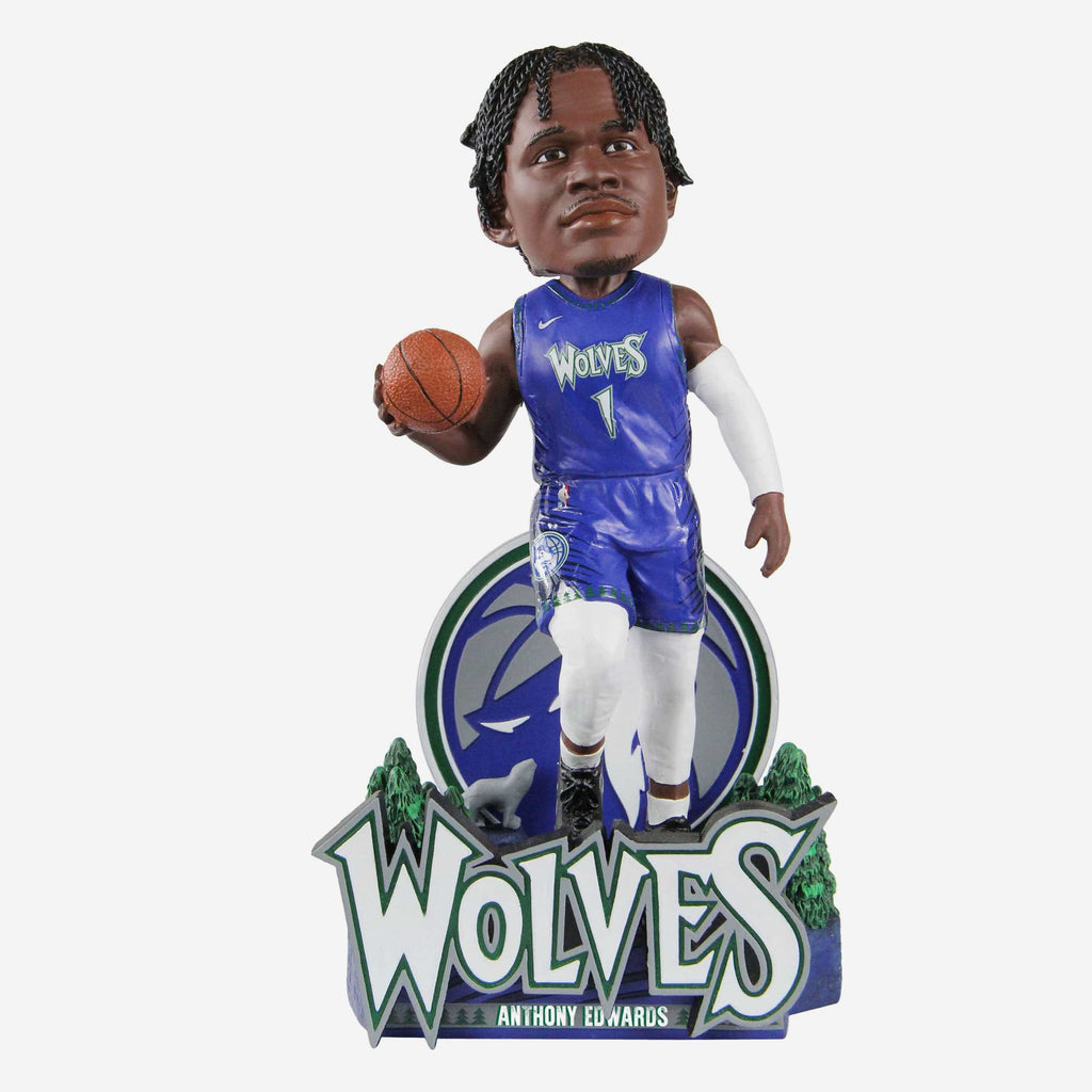 Anthony Edwards Minnesota Timberwolves 2022 City Jersey Bobblehead FOCO - FOCO.com