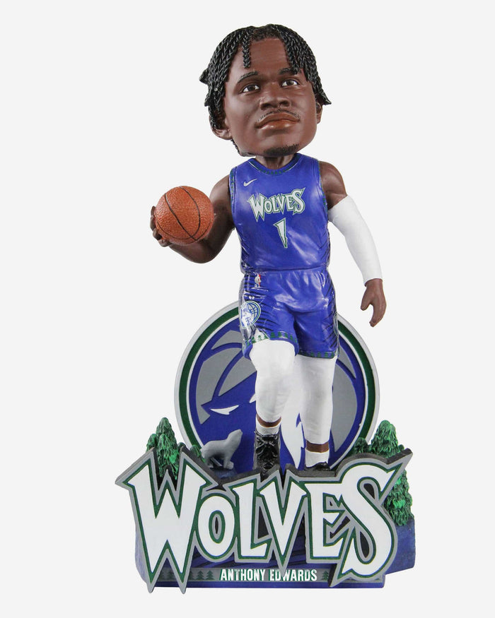 Anthony Edwards Minnesota Timberwolves 2022 City Jersey Bobblehead FOCO - FOCO.com