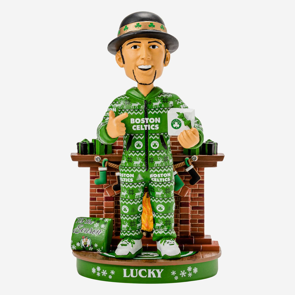 Lucky The Leprechaun Boston Celtics Holiday Mascot Bobblehead FOCO - FOCO.com