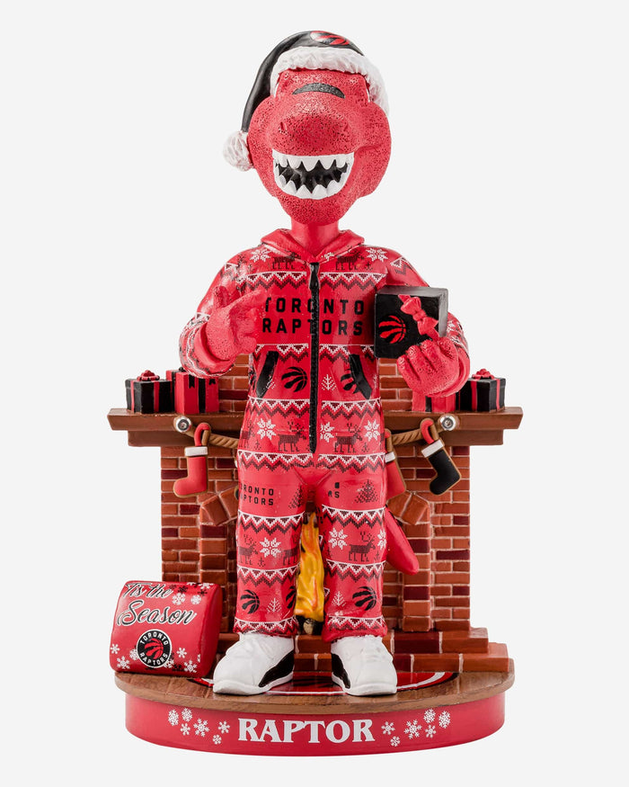 The Raptor Toronto Raptors Holiday Mascot Bobblehead FOCO - FOCO.com