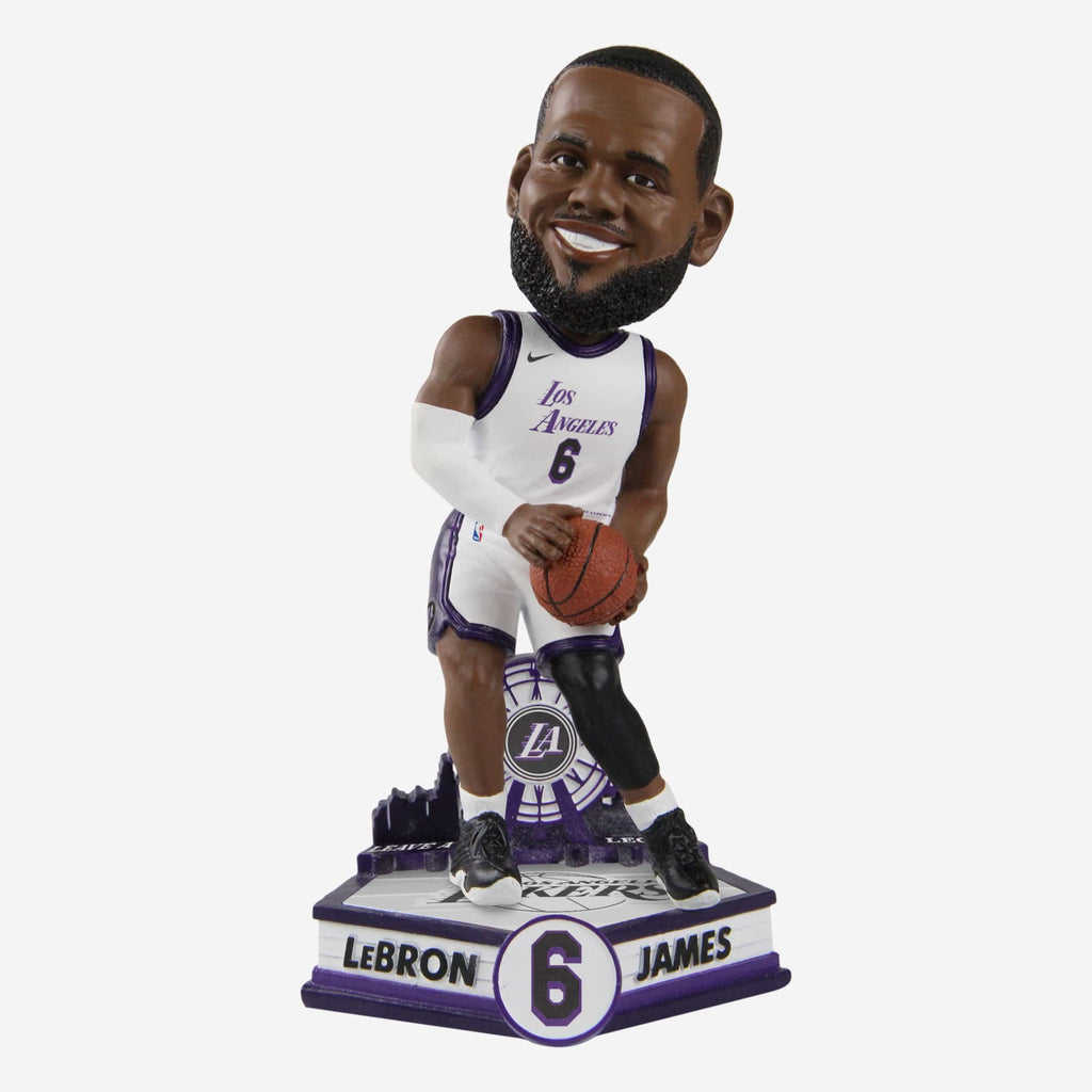 LeBron James Los Angeles Lakers 2023 City Jersey Bobblehead FOCO - FOCO.com