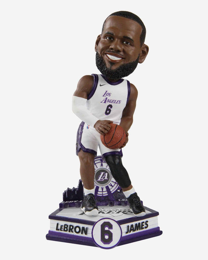 LeBron James Los Angeles Lakers 2023 City Jersey Bobblehead FOCO - FOCO.com