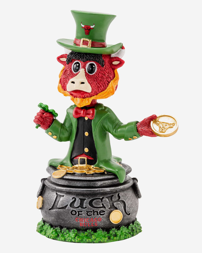 Benny The Bull Chicago Bulls Saint Patricks Day Mascot Bobblehead FOCO - FOCO.com