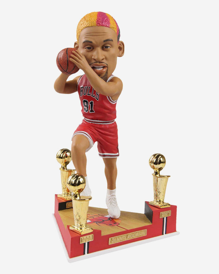 Dennis Rodman Chicago Bulls 3x NBA Champion Bobblehead FOCO - FOCO.com