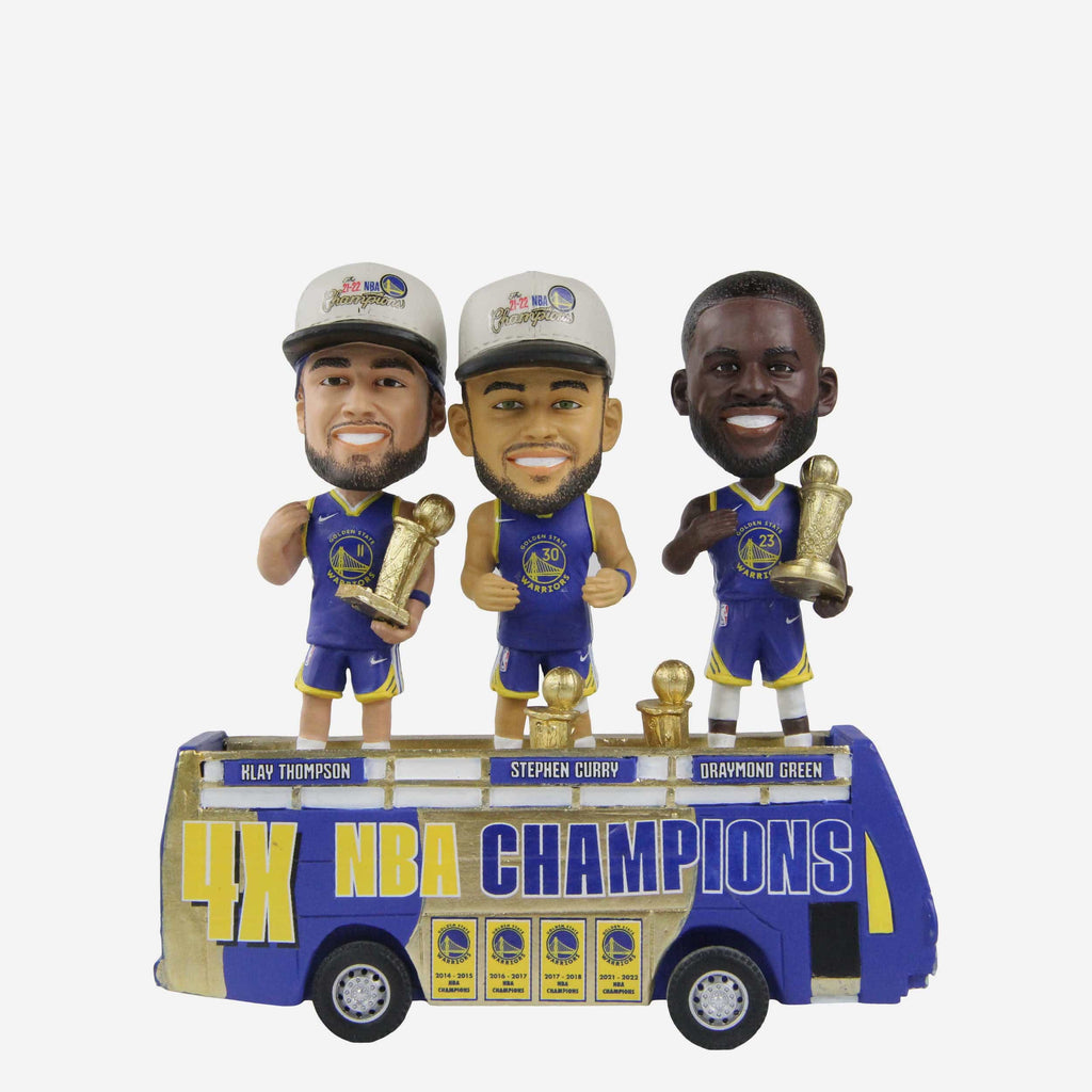 Golden State Warriors 4X NBA Champions Parade Bus Mini Bobblehead Scene FOCO - FOCO.com