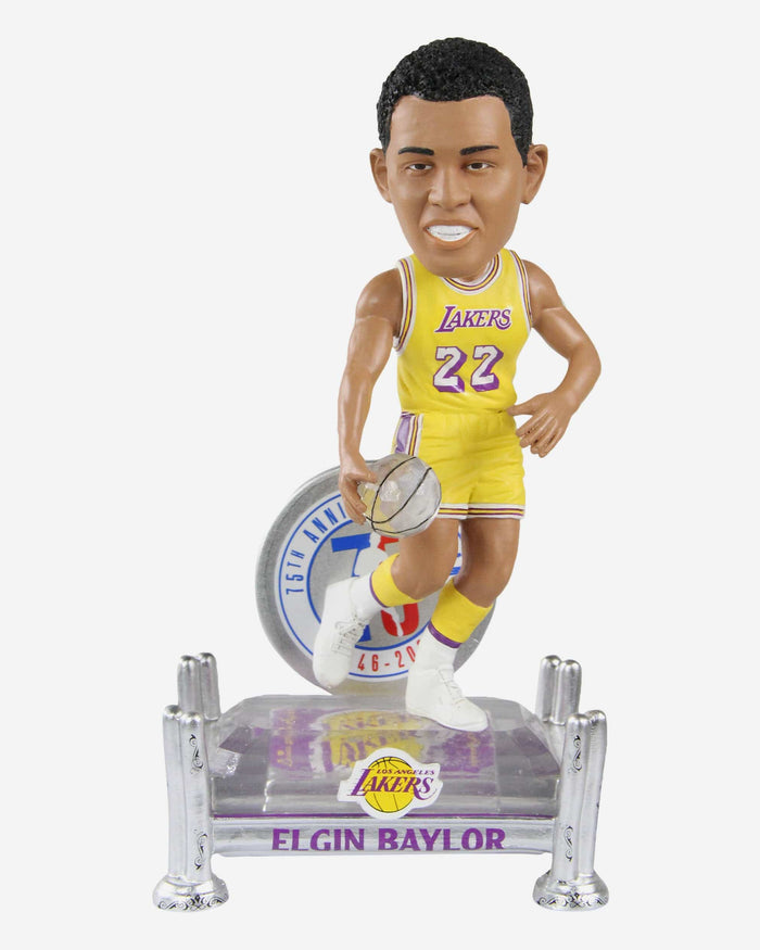 Elgin Baylor Los Angeles Lakers 75th Anniversary Bobblehead FOCO - FOCO.com