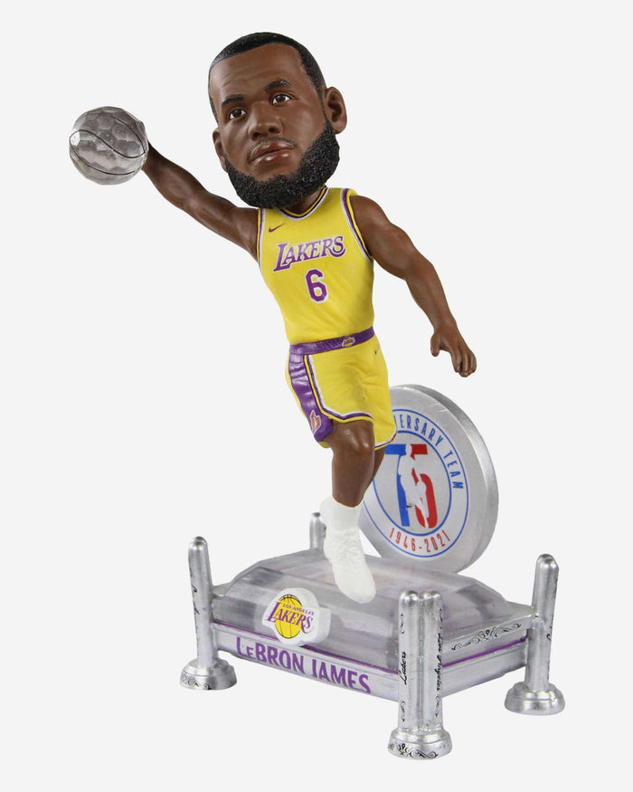 LeBron James Los Angeles Lakers 75th Anniversary Bobblehead FOCO - FOCO.com