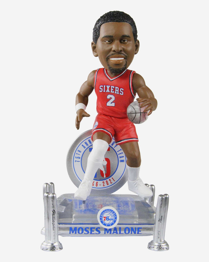 Moses Malone Philadelphia 76ers 75th Anniversary Bobblehead FOCO - FOCO.com