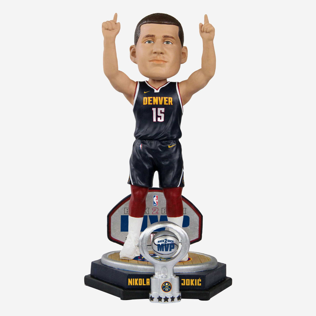 Nikola Jokic Denver Nuggets Back to Back NBA MVP Bobblehead FOCO - FOCO.com