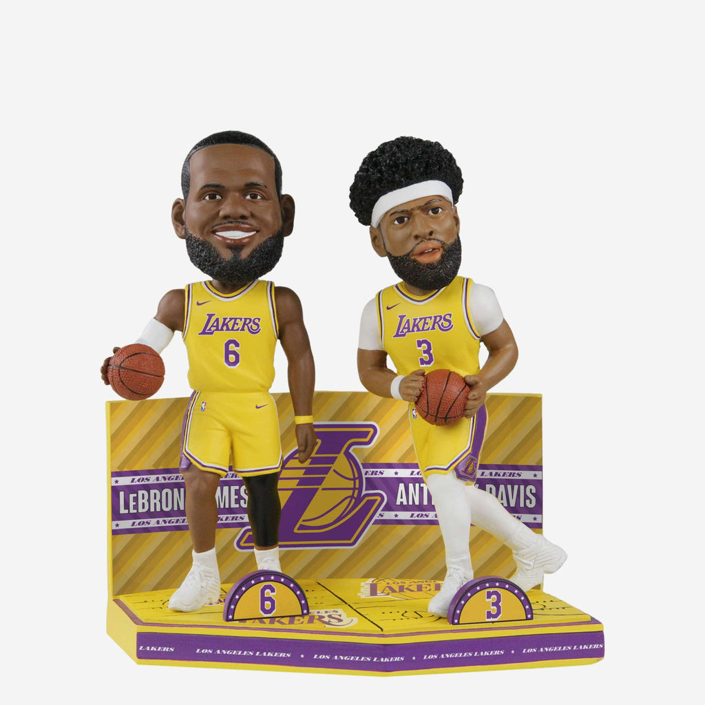 LeBron James & Anthony Davis Los Angeles Lakers Bobblemate Dual Bobblehead FOCO - FOCO.com