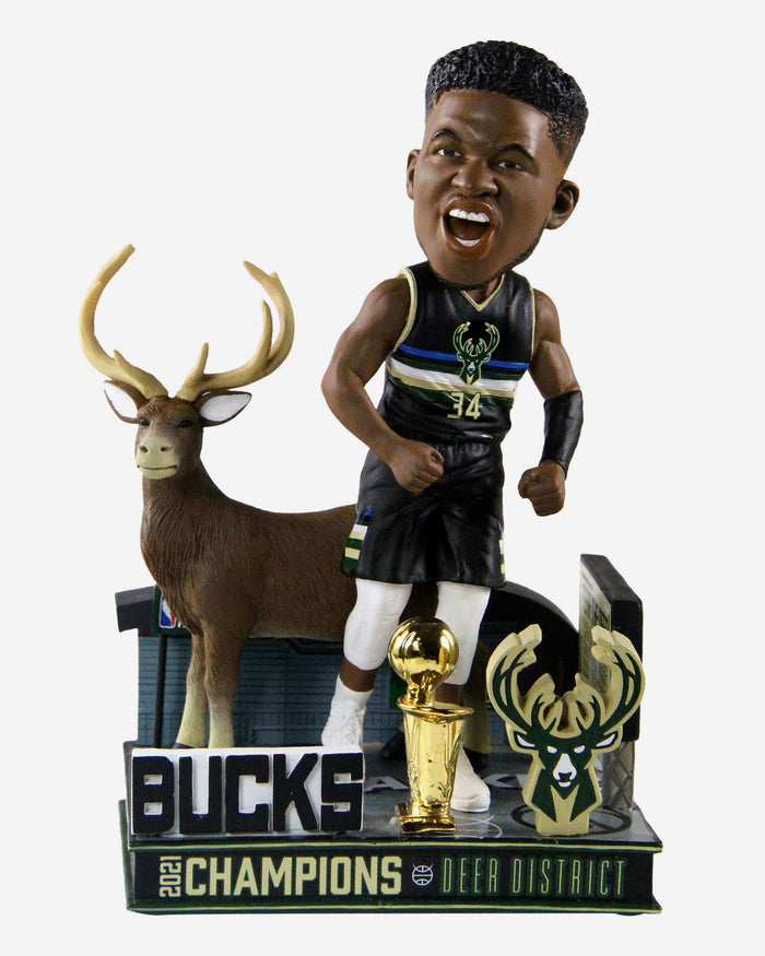 Giannis Antetokounmpo Milwaukee Bucks Deer District Bobblehead FOCO - FOCO.com