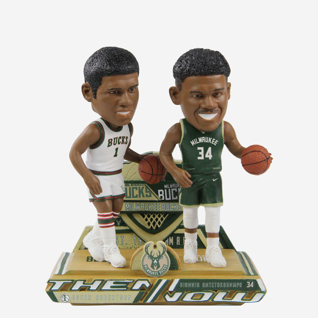 Oscar Robertson & Giannis Antetokounmpo Milwaukee Bucks Then And Now Bobblehead FOCO - FOCO.com