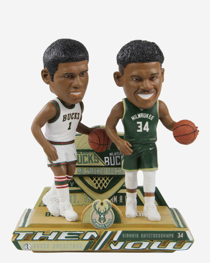 Oscar Robertson & Giannis Antetokounmpo Milwaukee Bucks Then And Now Bobblehead FOCO - FOCO.com