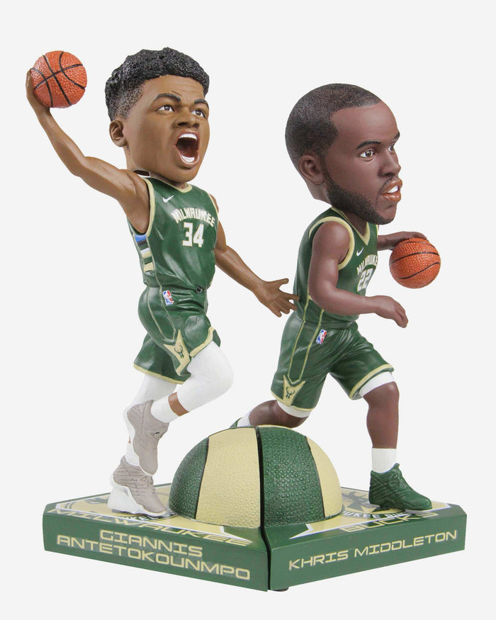 Khris Middleton Milwaukee Bucks Dynamic Duo Bobblehead FOCO - FOCO.com