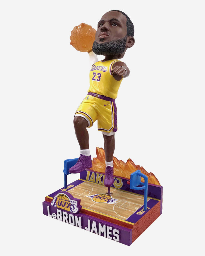 LeBron James Los Angeles Lakers On Fire Bobblehead FOCO - FOCO.com