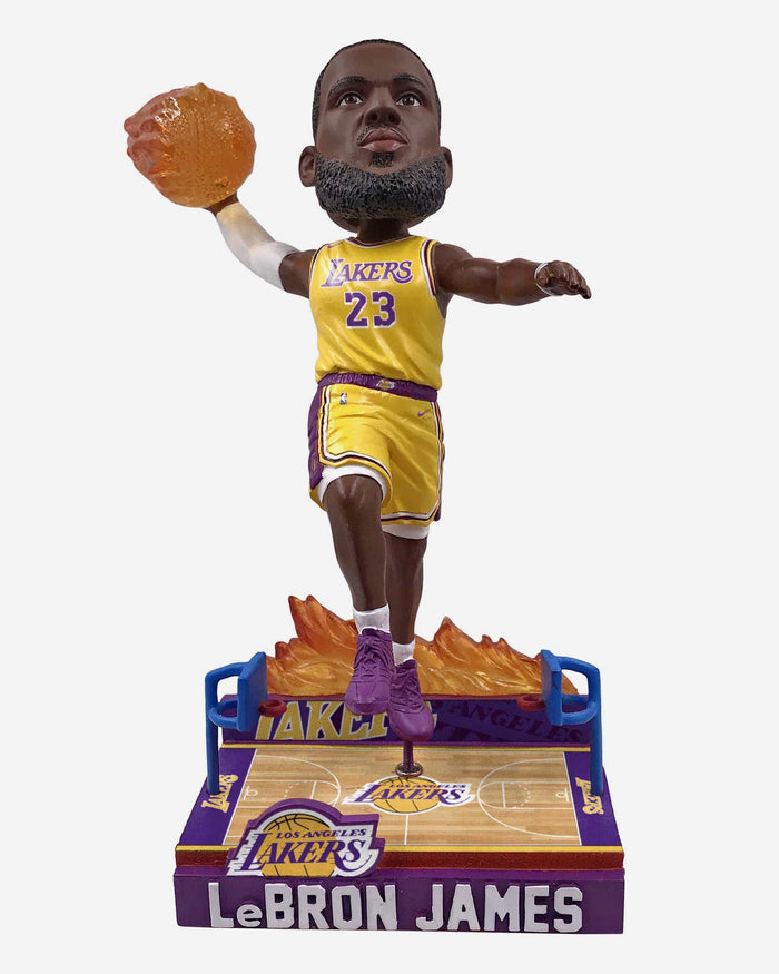 LeBron James Los Angeles Lakers On Fire Bobblehead FOCO - FOCO.com