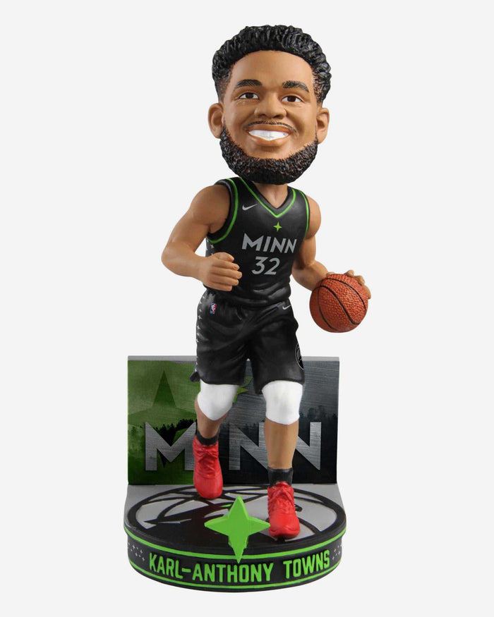 Karl-Anthony Towns Minnesota Timberwolves City Jersey Bobblehead FOCO - FOCO.com