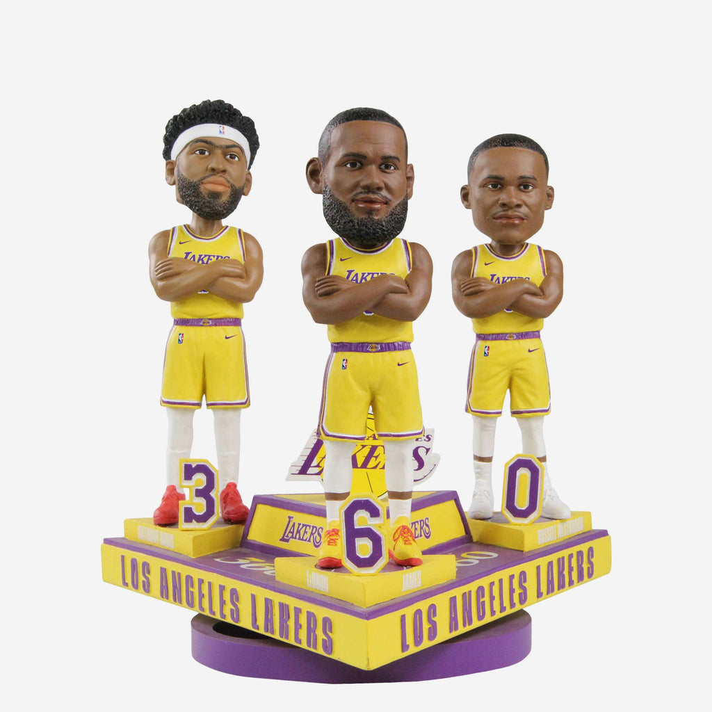 Anthony Davis & LeBron James & Russell Westbrook Los Angeles Lakers 360 Triple Bobblehead FOCO - FOCO.com