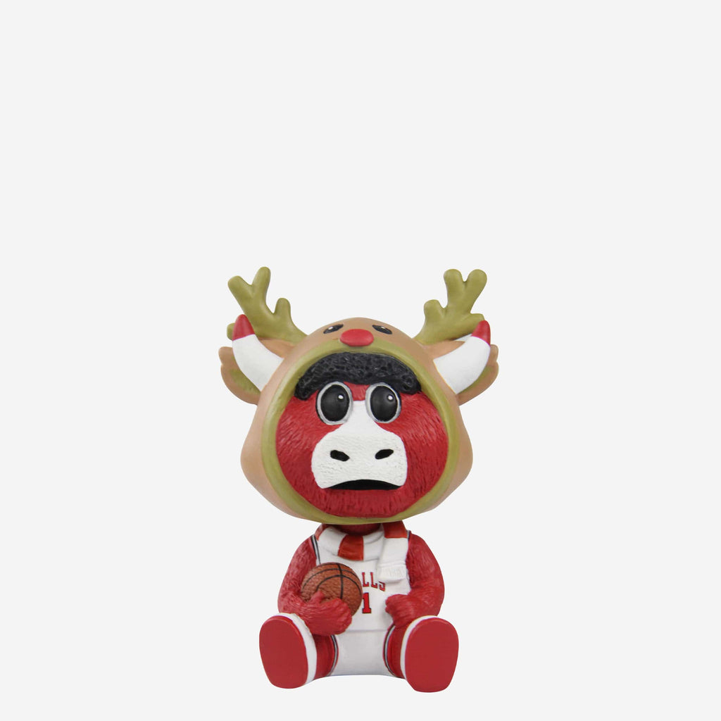 Benny The Bull Chicago Bulls Christmas Mascot Bobble Bro Mini Bobblehead FOCO - FOCO.com