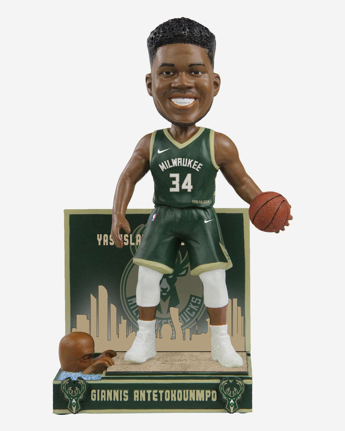 Giannis Antetokounmpo Milwaukee Bucks NBA Abu Dhabi Games 2022 Bobblehead FOCO - FOCO.com