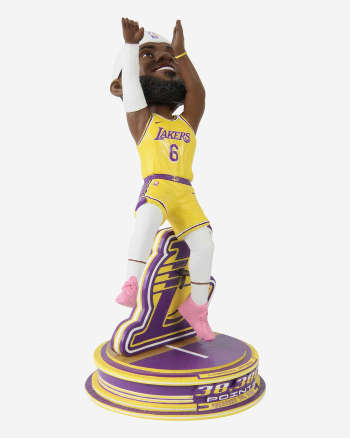 LeBron James Los Angeles Lakers NBA All Time Scoring Record-Breaking Shot Bobblehead FOCO - FOCO.com