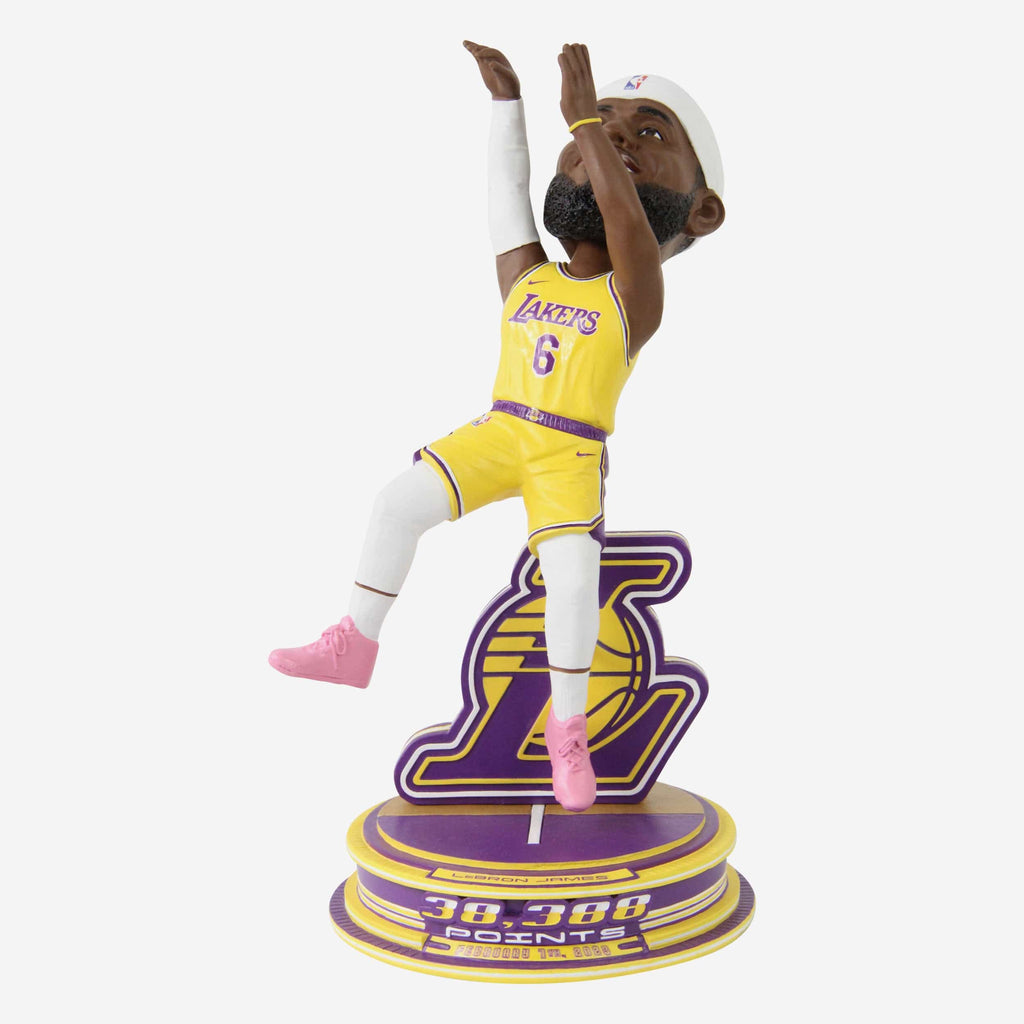 LeBron James Los Angeles Lakers NBA All Time Scoring Record-Breaking Shot Bobblehead FOCO - FOCO.com