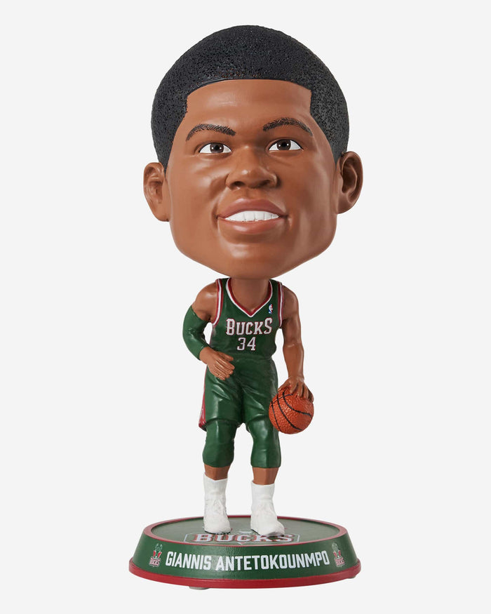Giannis Antetokounmpo Milwaukee Bucks Retro Variant Bighead Bobblehead FOCO - FOCO.com