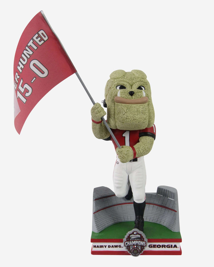 Hairy Dawg Georgia Bulldogs 2022 Football National Champions Never Hunted Mascot Bobblehead FOCO - FOCO.com