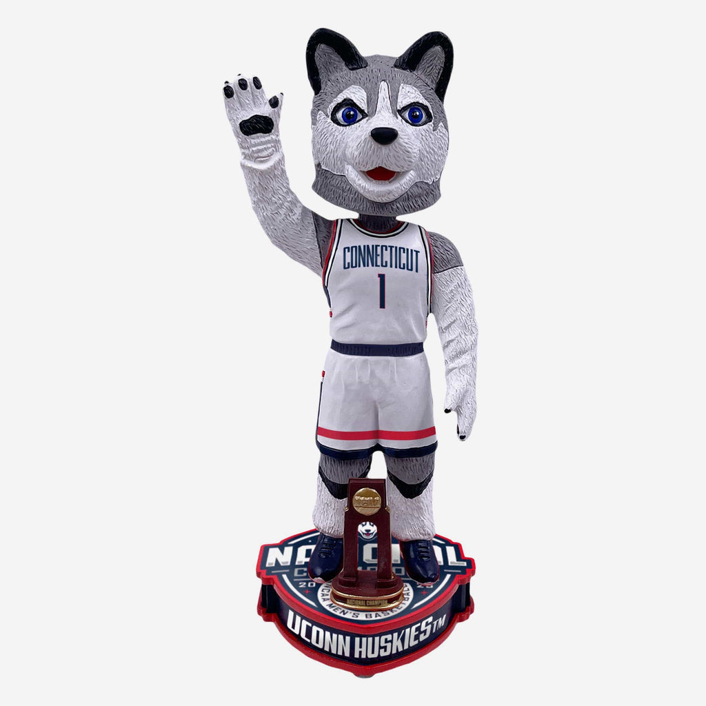 Jonathan the Husky UConn Huskies 2023 NCAA Men's Basketball National Champions Mascot Bobblehead FOCO - FOCO.com