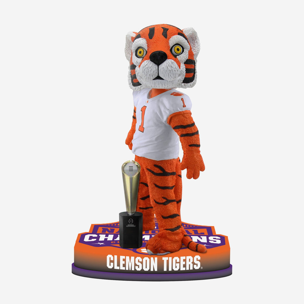 Clemson Tigers 2018 Football National Champions Mascot Base Bobblehead FOCO - FOCO.com