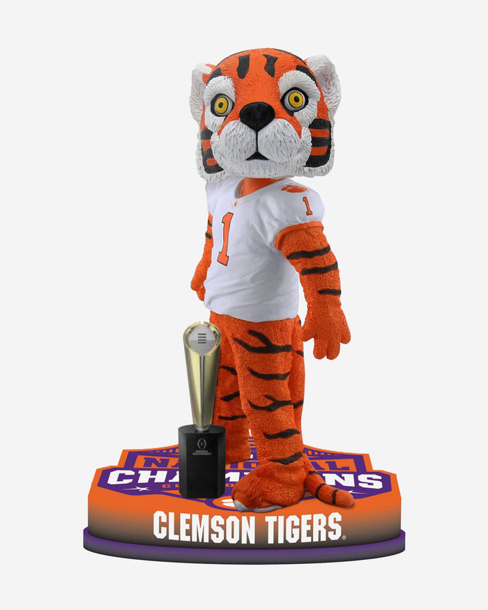 Clemson Tigers 2018 Football National Champions Mascot Base Bobblehead FOCO - FOCO.com