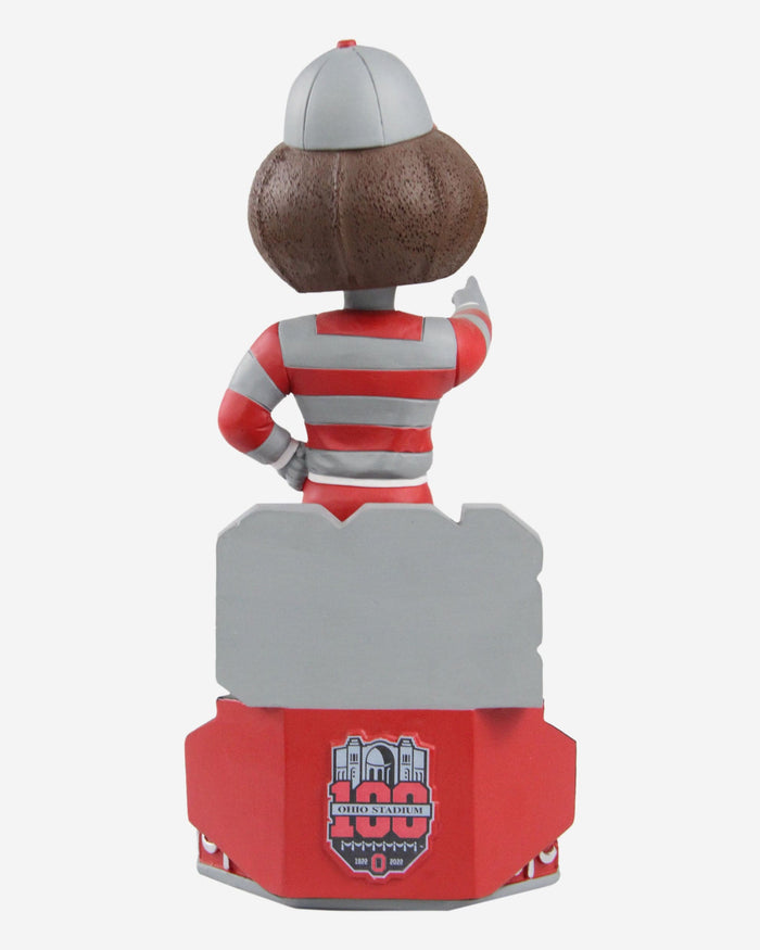 Brutus Buckeye Ohio State Buckeyes Stadium 100th Anniversary Mascot Bobblehead FOCO - FOCO.com