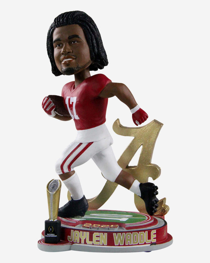 Jaylen Waddle Alabama Crimson Tide 2020 National Championship Trophy Stadium Bobblehead FOCO - FOCO.com