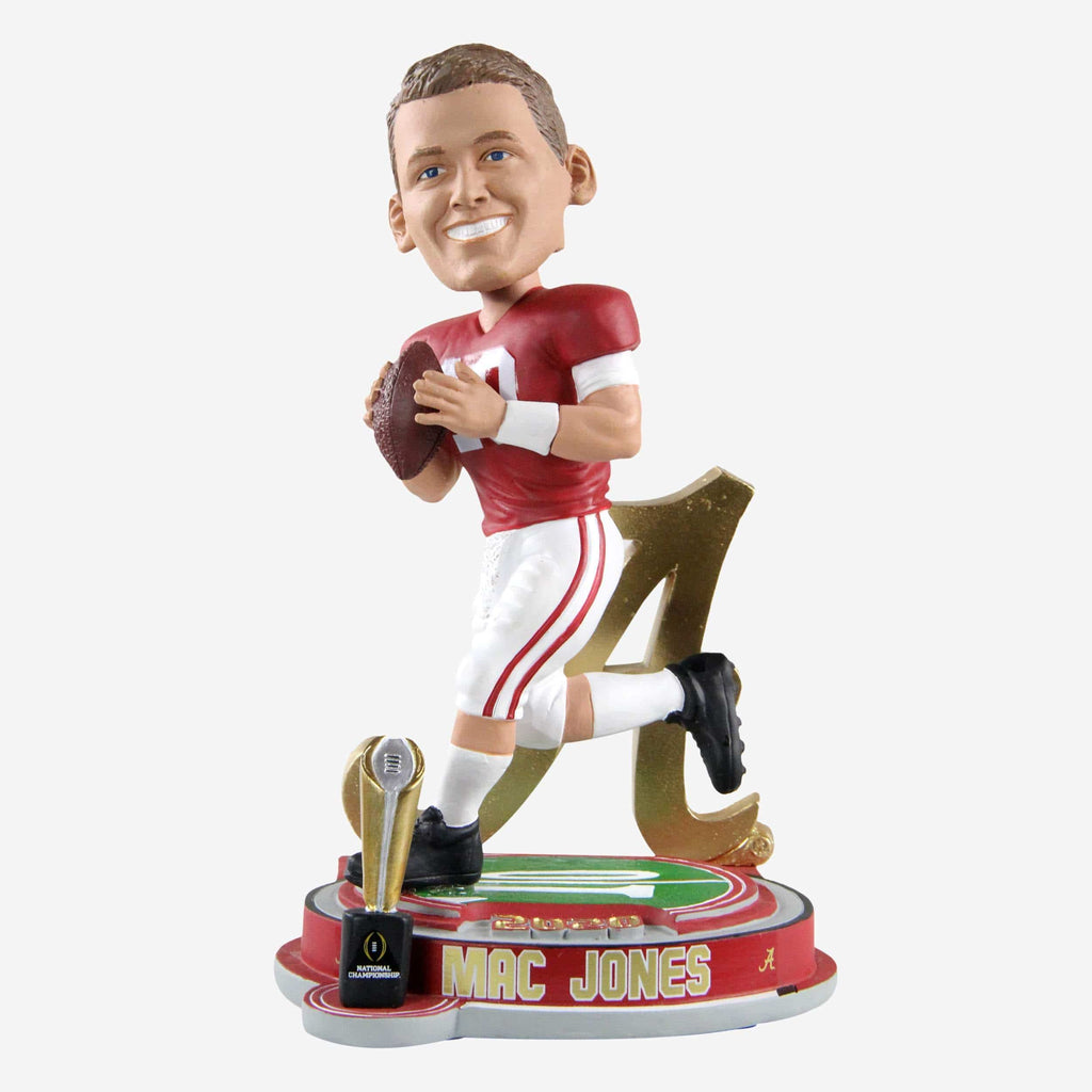 Mac Jones Alabama Crimson Tide 2020 National Championship Trophy Stadium Bobblehead FOCO - FOCO.com