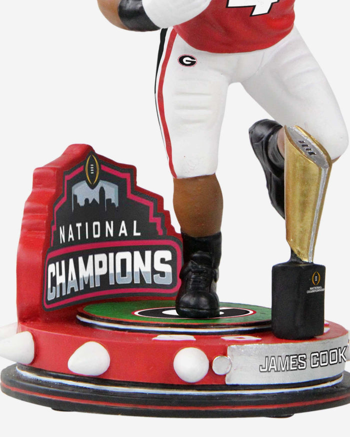 James Cook Georgia Bulldogs 2021 Football National Champions Trophy Stadium Bobblehead FOCO - FOCO.com