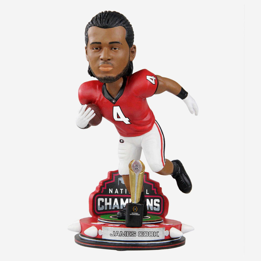 James Cook Georgia Bulldogs 2021 Football National Champions Trophy Stadium Bobblehead FOCO - FOCO.com